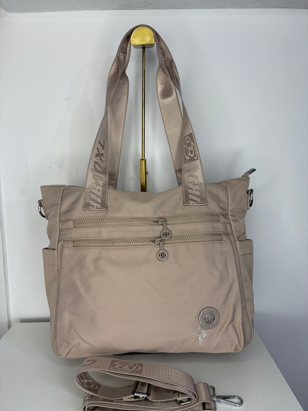 Tote bag mediana beige